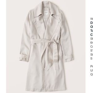 Abercrombie Drapey Open Trench Coat